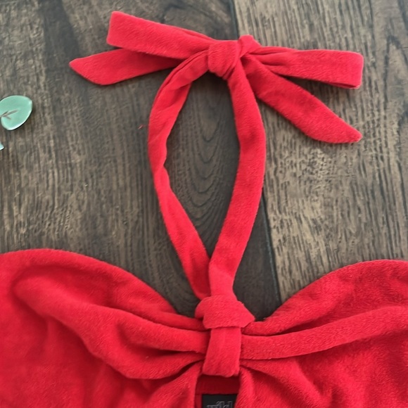 NWOT Wild Fable by Target Towel Terry Romper in Red - Picture 2 of 6